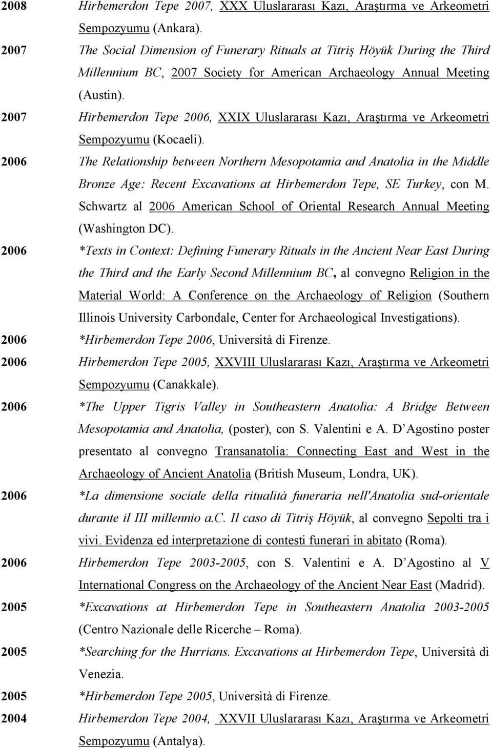 2007 Hirbemerdon Tepe 2006, XXIX Uluslararası Kazı, Araştırma ve Arkeometri Sempozyumu (Kocaeli).