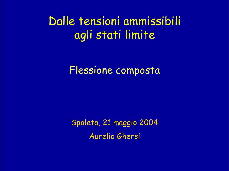 limite Flessione composta