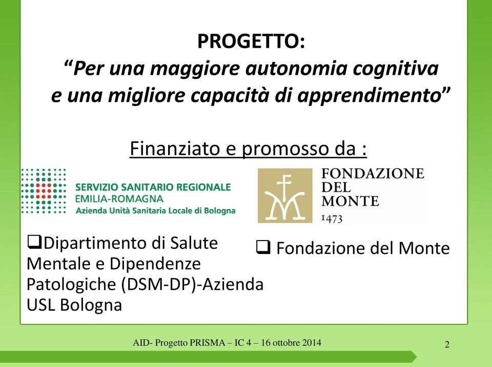 di Salute Fondazione del Monte Mentale e Dipendenze Patologiche