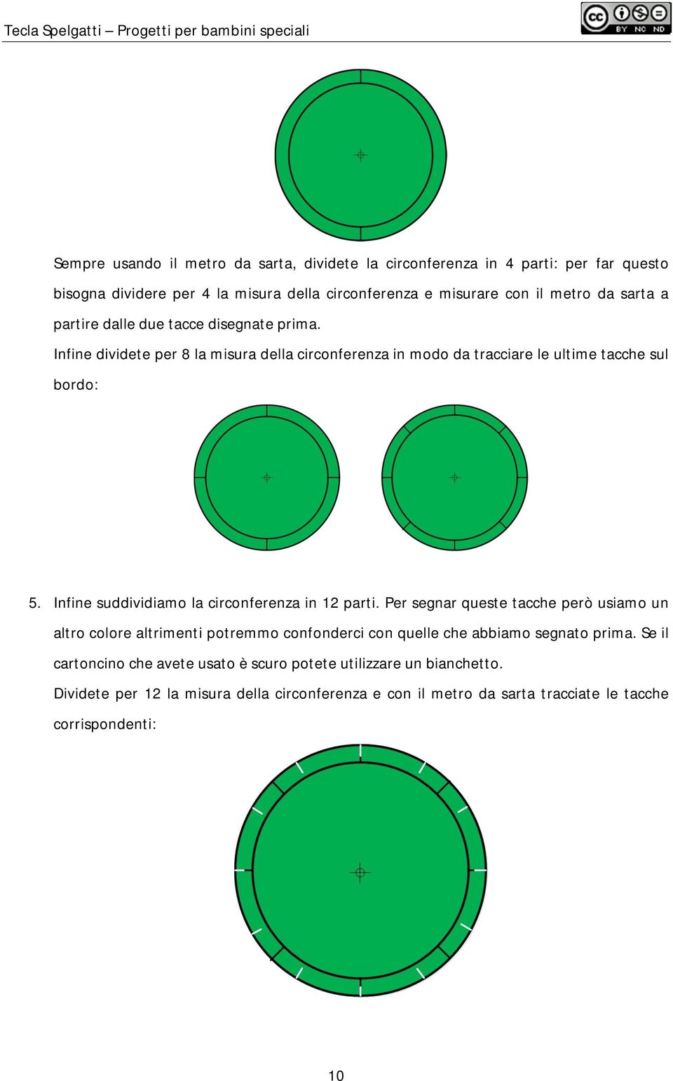 Infine suddividiamo la circonferenza in 12 parti.