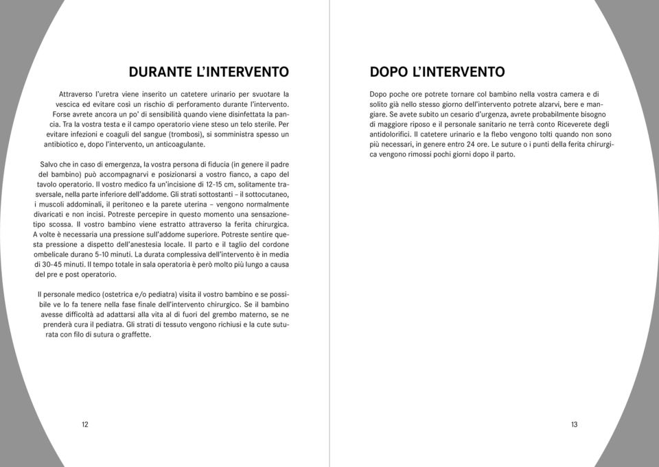 Per evitare infezioni e coaguli del sangue (trombosi), si somministra spesso un antibiotico e, dopo l intervento, un anticoagulante.