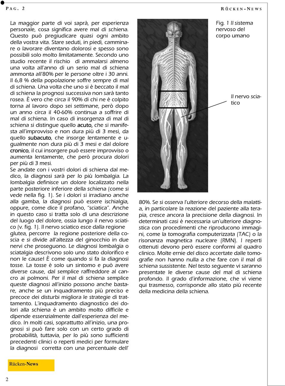 Secondo uno studio recente il rischio di ammalarsi almeno una volta all anno di un serio mal di schiena ammonta all 80% per le persone oltre i 30 anni.