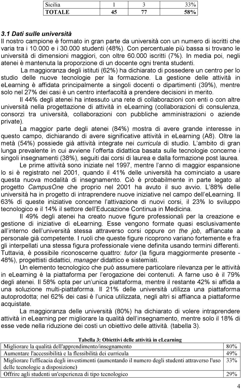 La maggioranza degli istituti (62%) ha dichiarato di possedere un centro per lo studio delle nuove tecnologie per la formazione.