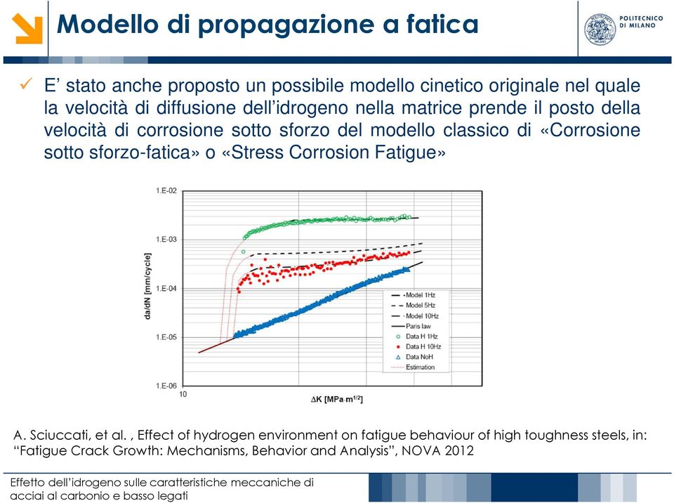 classico di «Corrosione sotto sforzo-fatica» o «Stress Corrosion Fatigue» A. Sciuccati, et al.