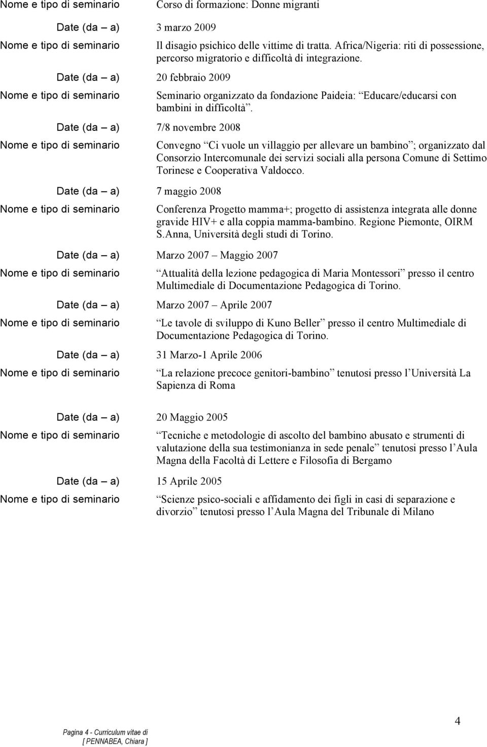 villaggio per allevare un bambino ; organizzato dal Consorzio Intercomunale dei servizi sociali alla persona Comune di Settimo Torinese e Cooperativa Valdocco Conferenza Progetto mamma+; progetto di