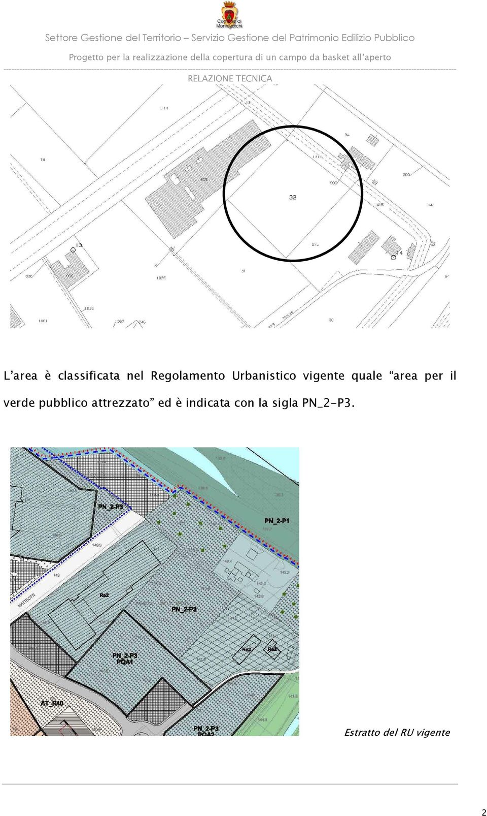 Regolamento Urbanistico vigente quale area per il verde