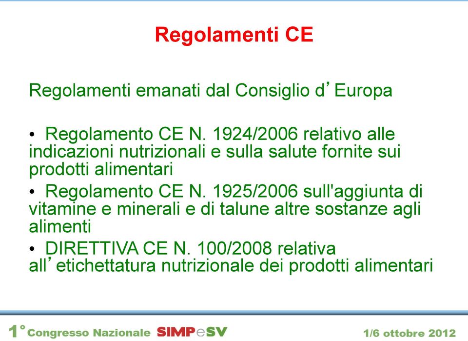 alimentari Regolamento CE N.