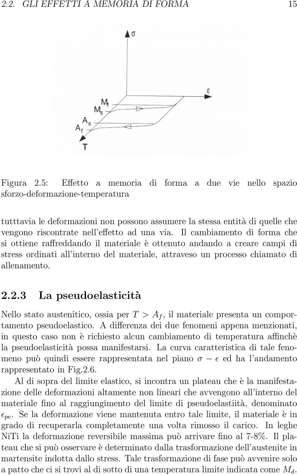 una via. Il cambiamento di forma che si ottiene raffreddando il materiale è ottenuto andando a creare campi di stress ordinati all interno del materiale, attraveso un processo chiamato di allenamento.