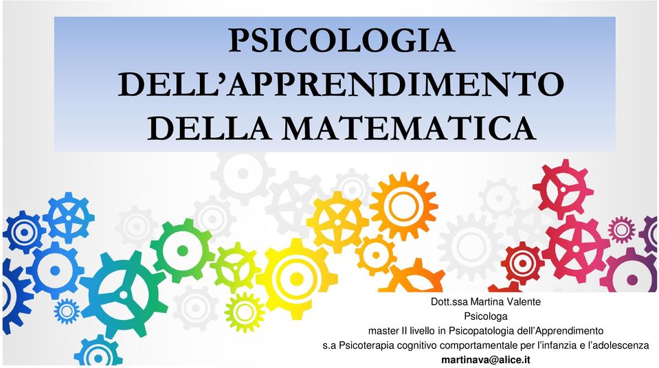 Psicopatologia dell Apprendimento s.