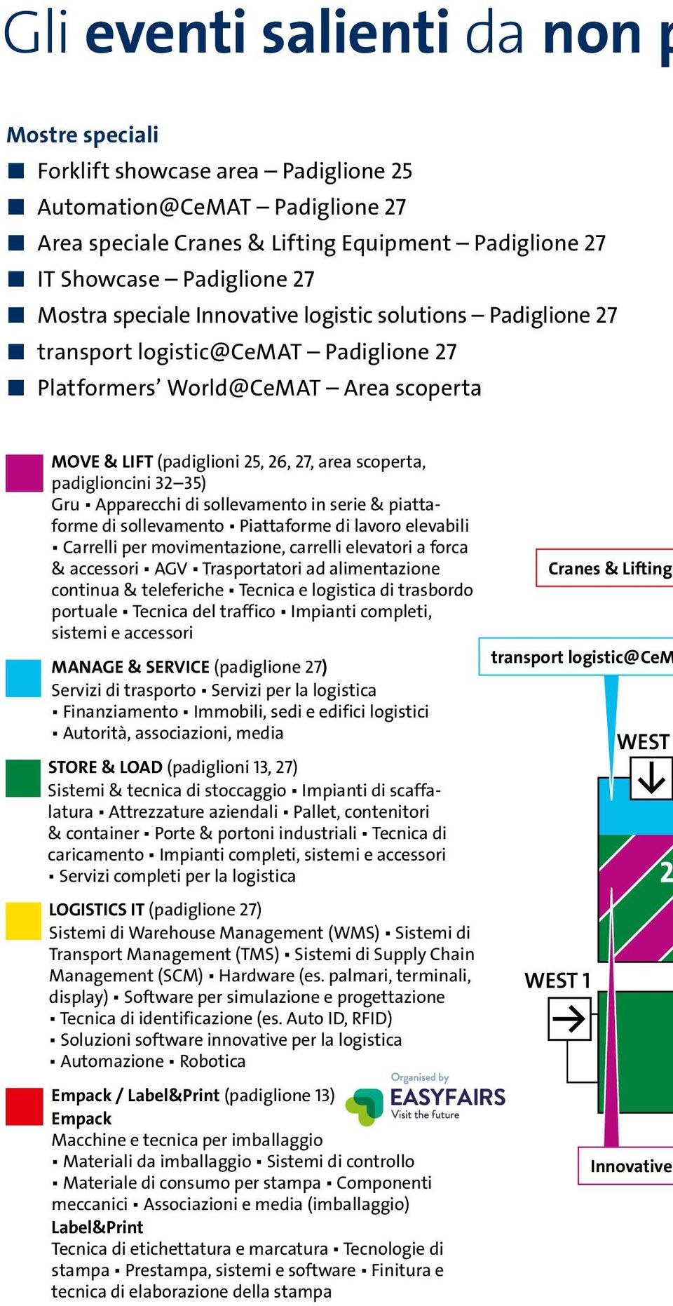 padiglioncini 32 35) Gru Apparecchi di sollevamento in serie & piattaforme di sollevamento Piattaforme di lavoro elevabili Carrelli per movimentazione, carrelli elevatori a forca & accessori AGV