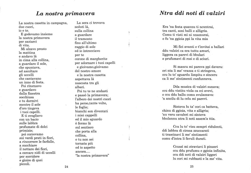 Poi ritornavo e guardavo dalla finestra socchiusa e tu dormivi mentre il sole d'oro tingeva i tuoi capelli.