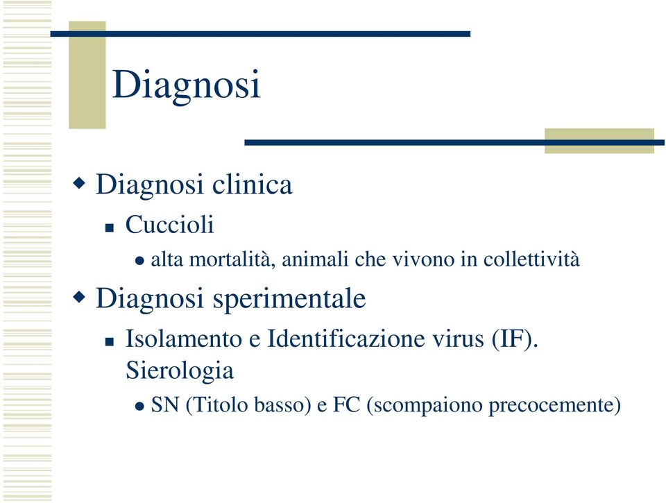 sperimentale Isolamento e Identificazione virus