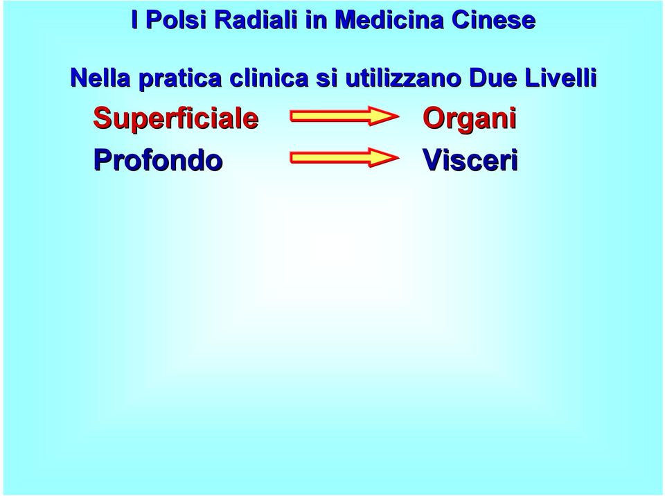 si utilizzano Due Livelli