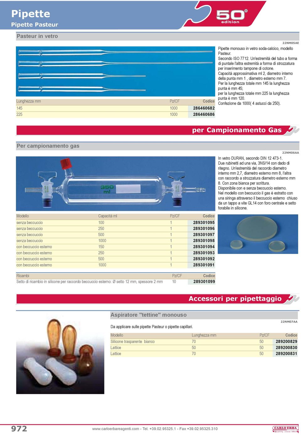 Capacità approssimativa ml 2, diametro interno della punta mm 1, diametro esterno mm 7.