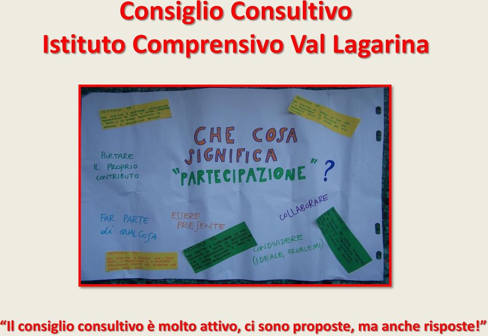 consiglio consultivo è molto