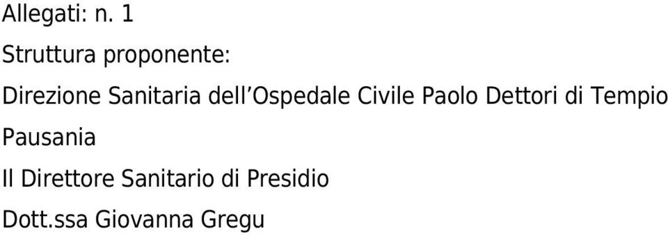 Sanitaria dell Ospedale Civile Paolo