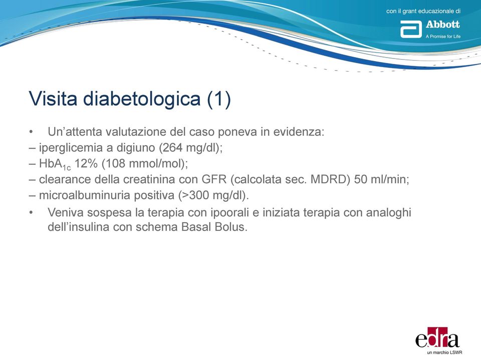 creatinina con GFR (calcolata sec.