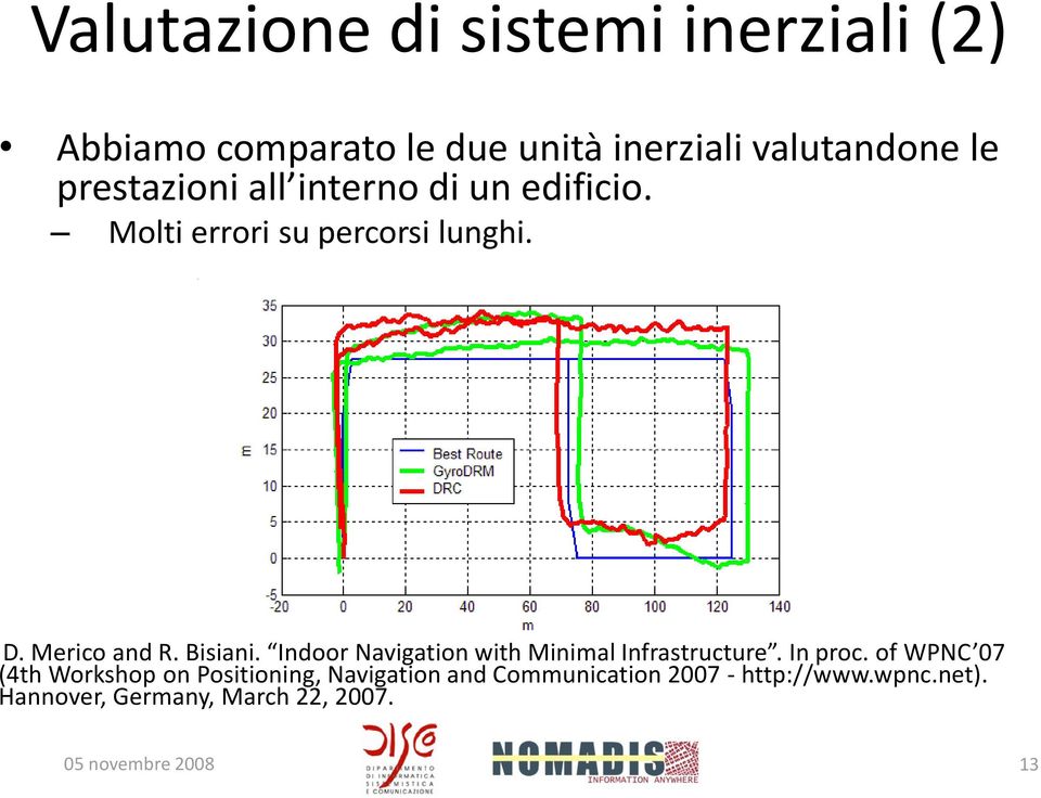 Indoor Navigation with Minimal Infrastructure. In proc.