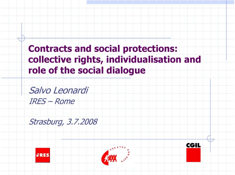 role of the social dialogue Salvo Leonardi