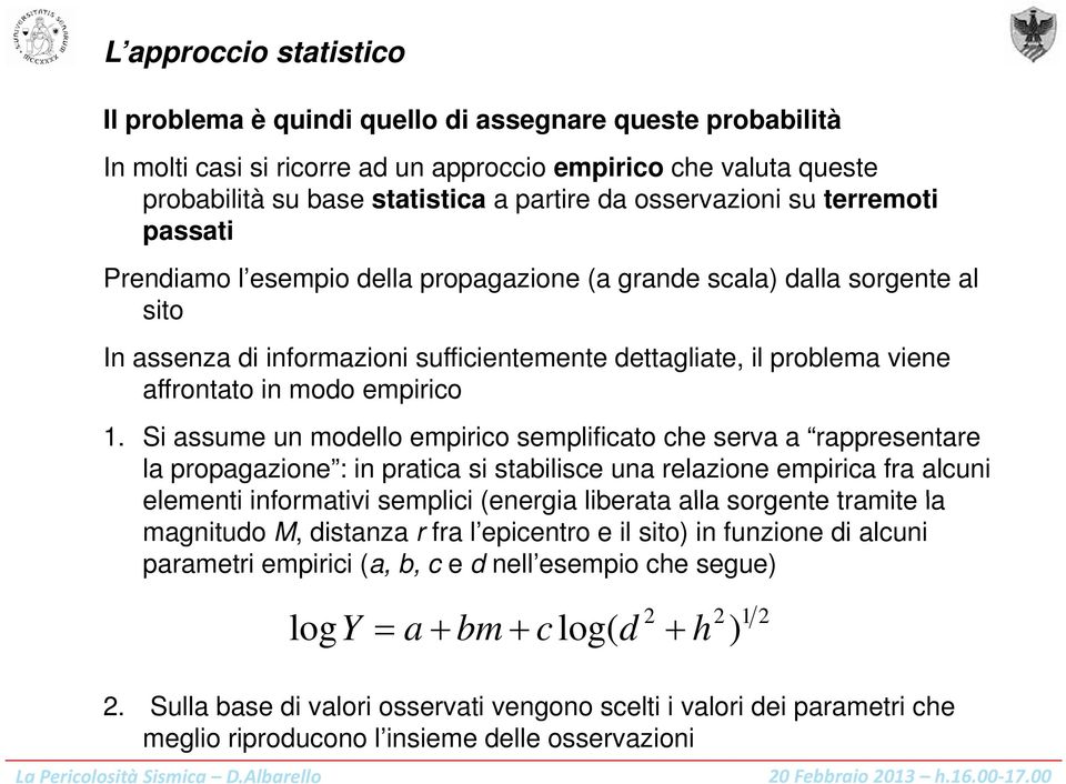 in modo empirico 1.