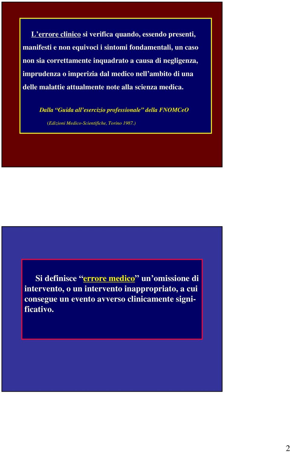 note alla scienza medica. Dalla Guida all esercizio professionale della FNOMCeO (Edizioni Medico-Scientifiche, Torino 1987.