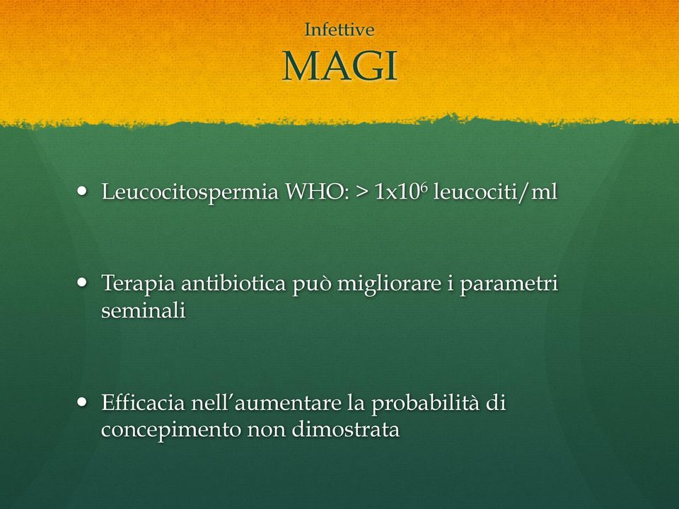 migliorare i parametri seminali Efficacia nell