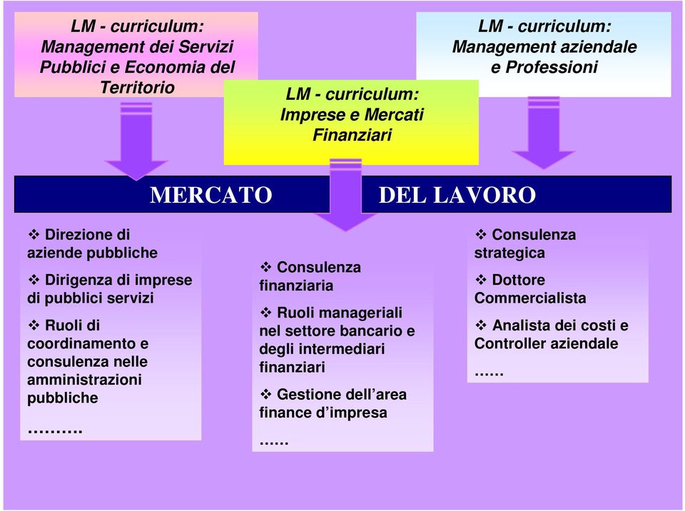 coordinamento e consulenza nelle amministrazioni pubbliche.