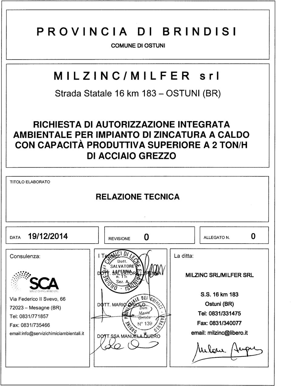 REVISIONE 0 ALLEGATO N.