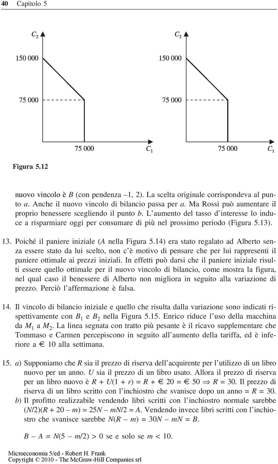 Poiché il paniere iniziale (A nella Figura 5.