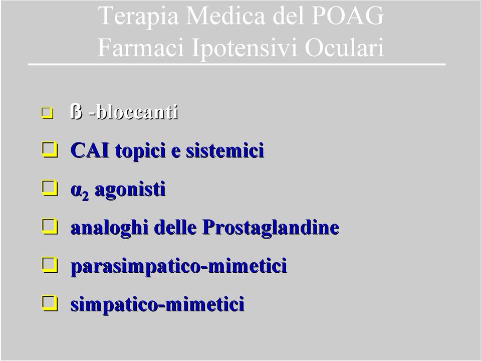 agonisti analoghi delle Prostaglandine