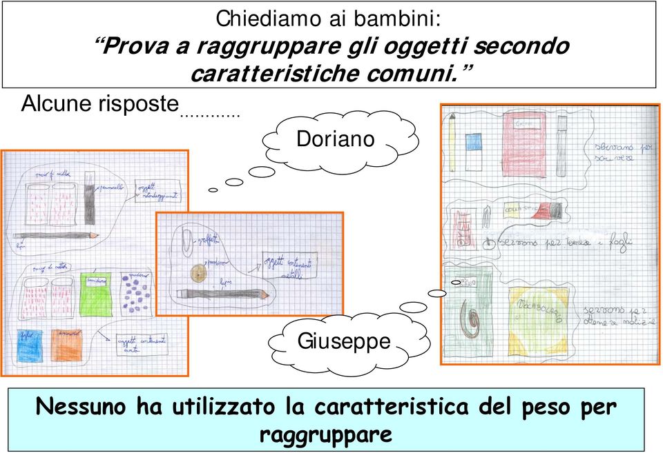 Alcune risposte Doriano Giuseppe Nessuno ha