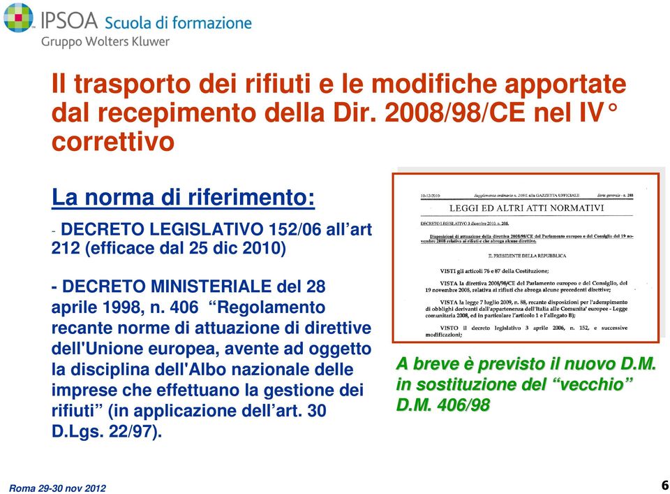 MINISTERIALE del 28 aprile 1998, n.