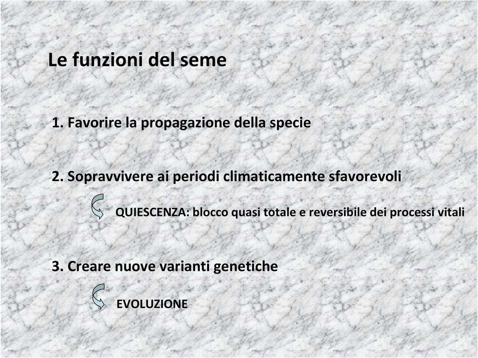 Sopravvivere ai periodi climaticamente sfavorevoli