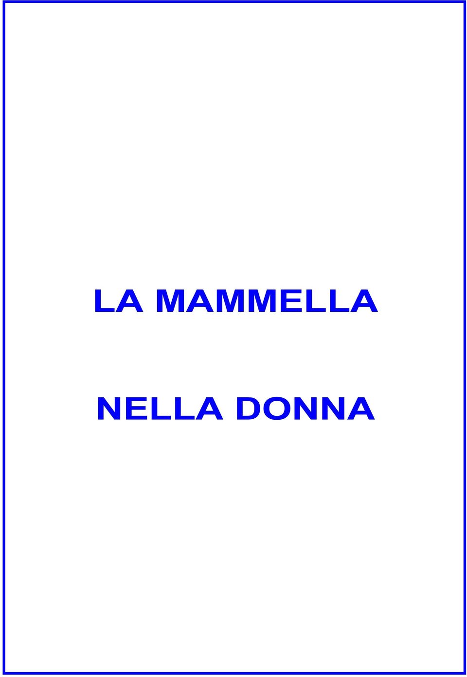 NEL DONNA