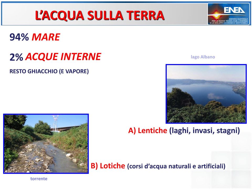 Albano A) Lentiche (laghi, invasi, stagni)