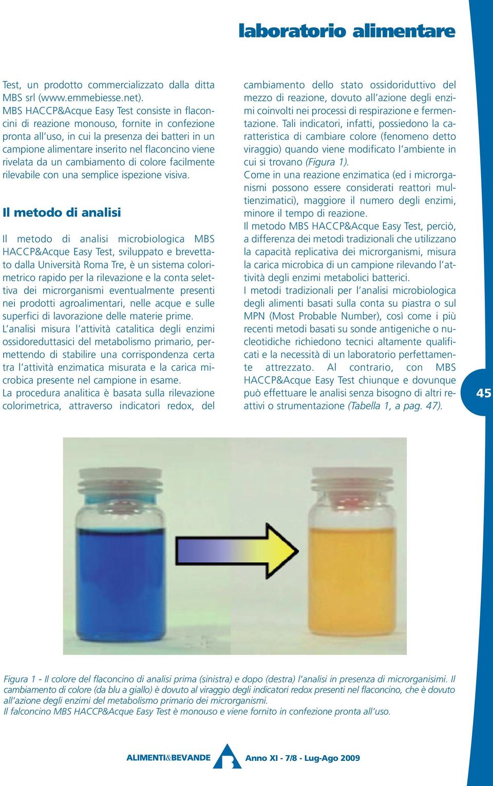 rivelata da un cambiamento di colore facilmente rilevabile con una semplice ispezione visiva.