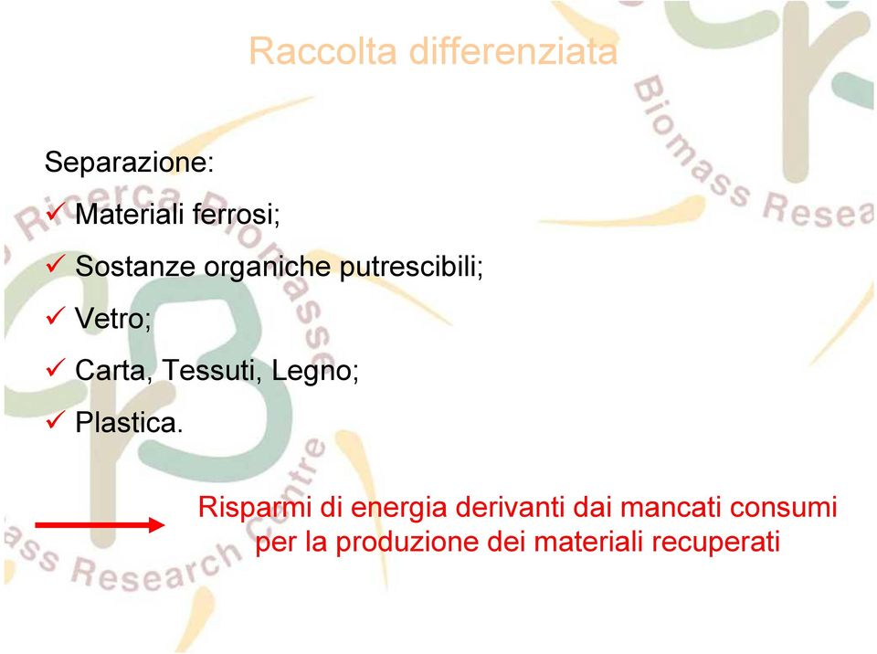 Tessuti, Legno; Plastica.