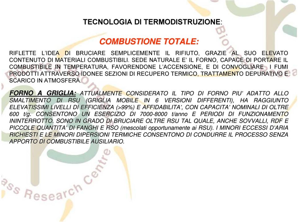 DEPURATIVO E SCARICO IN ATMOSFERA.