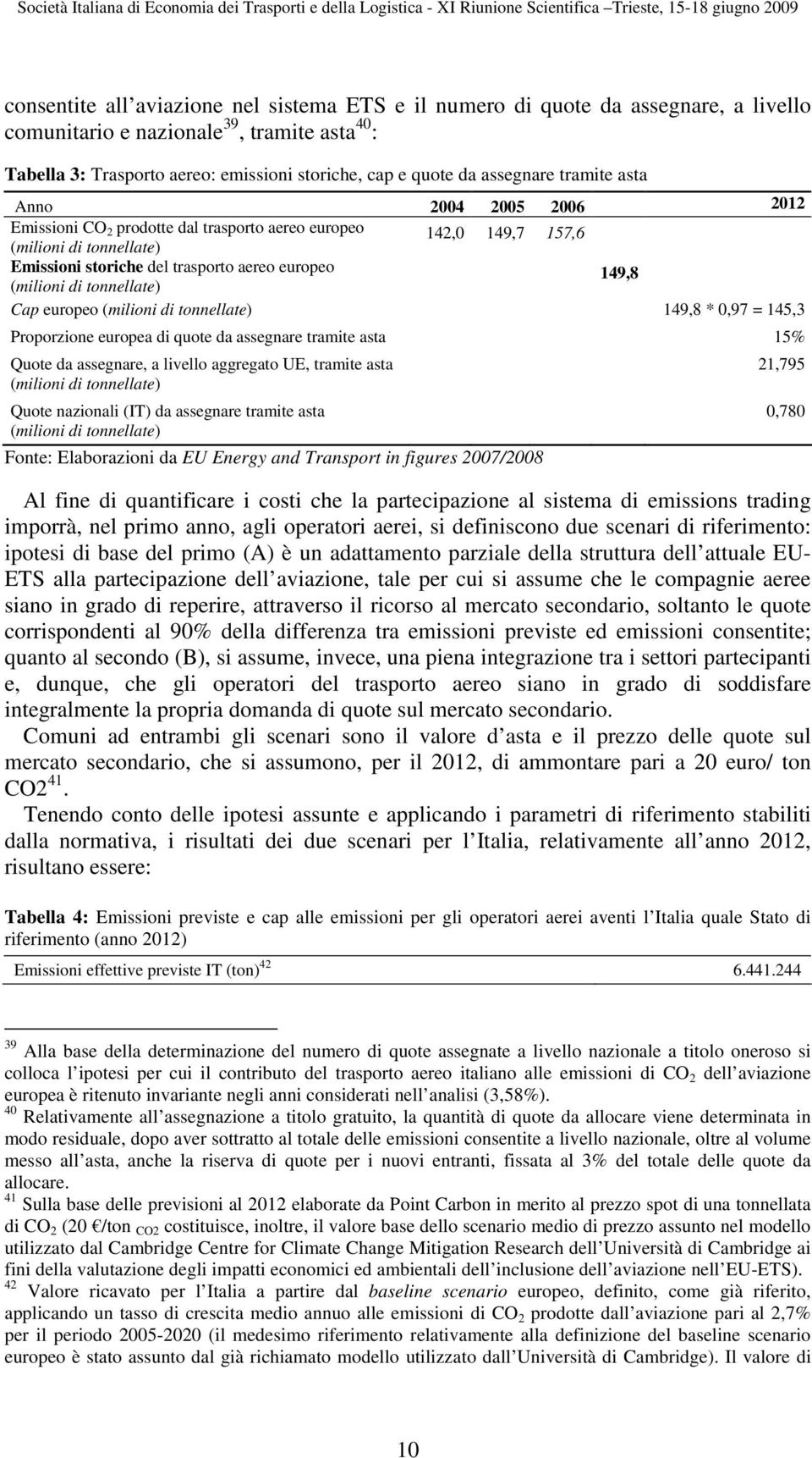 di tonnellate) 149,8 Cap europeo (milioni di tonnellate) 149,8 * 0,97 = 145,3 Proporzione europea di quote da assegnare tramite asta 15% Quote da assegnare, a livello aggregato UE, tramite asta