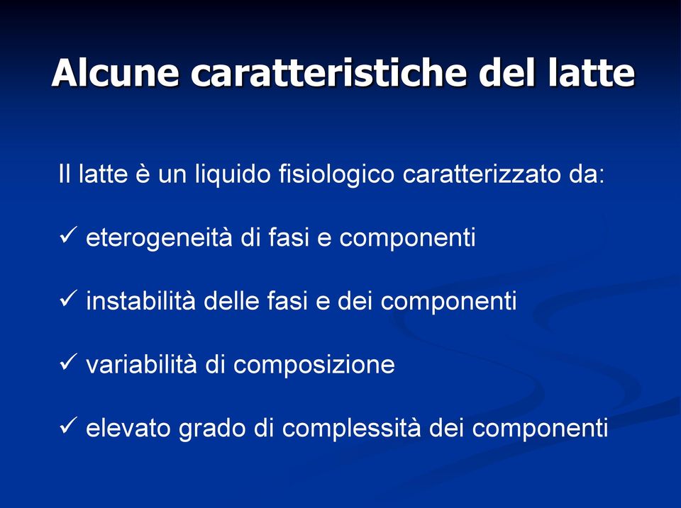 componenti instabilità delle fasi e dei componenti