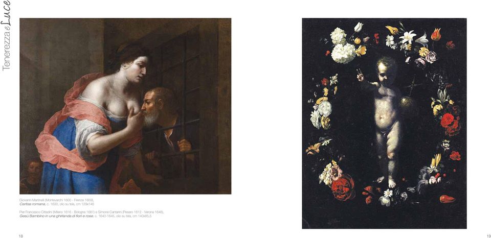 Bologna 1681) e Simone Cantarini (Pesaro 1612 - Verona 1648), Gesù Bambino