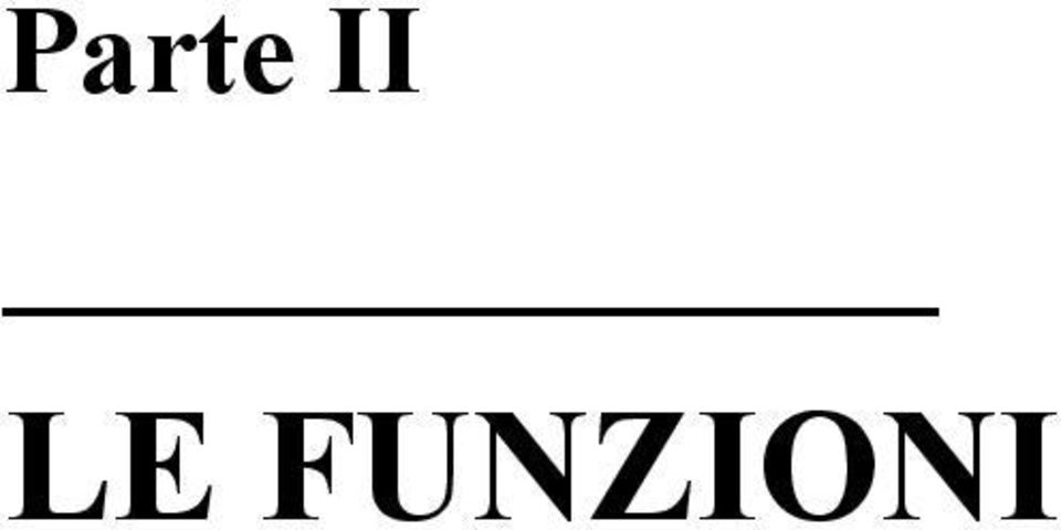 FUNZIONI