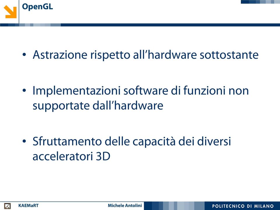 funzioni non supportate dall hardware