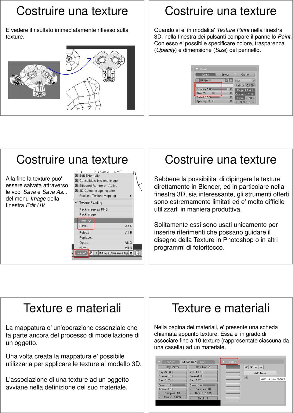 .. del menu Image della finestra Edit UV.