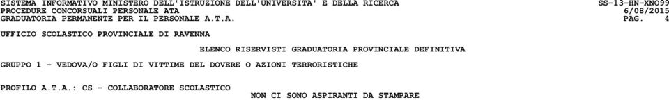 4 GRUPPO 1 - VEDOVA/O FIGLI DI VITTIME DEL