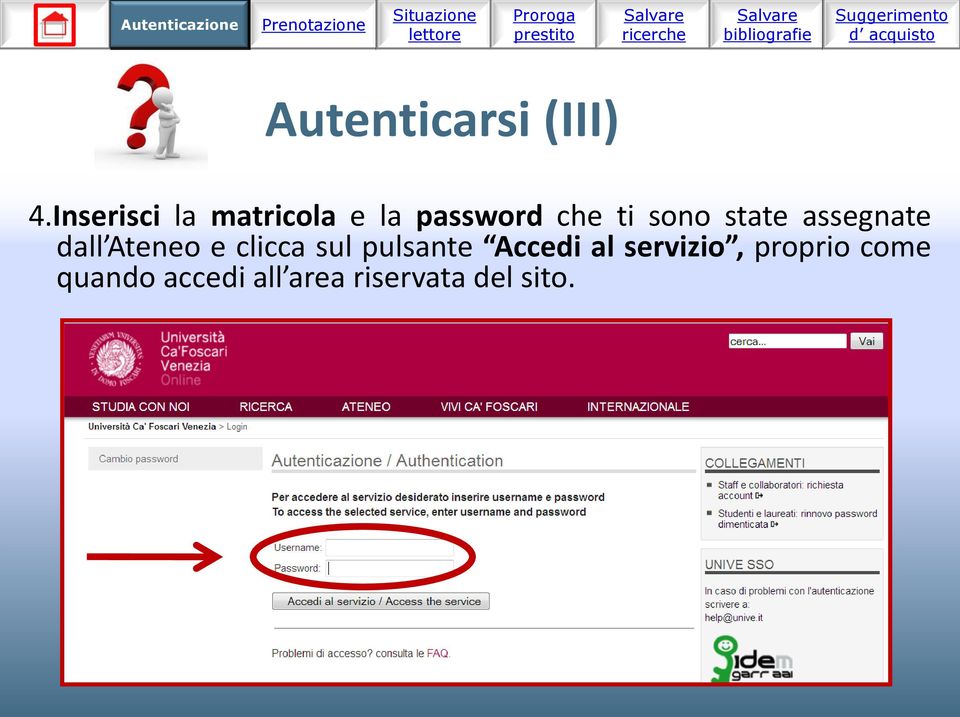 state assegnate dall Ateneo e clicca sul