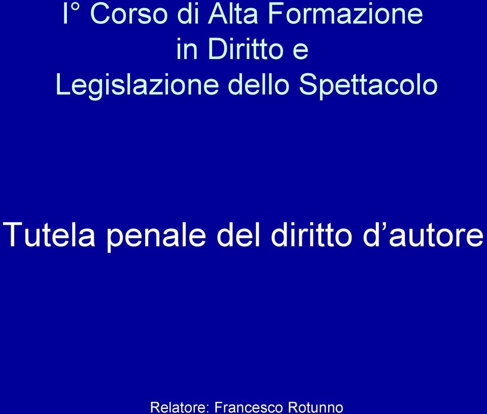 Legislazione dello