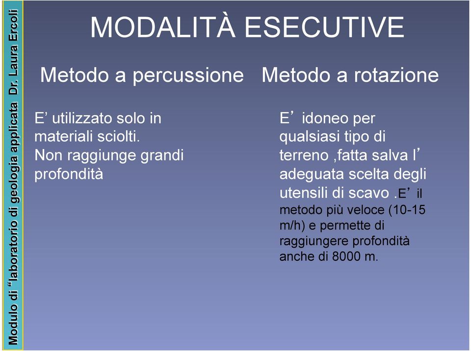 Non raggiunge grandi profondità E idoneo per qualsiasi tipo di terreno,fatta