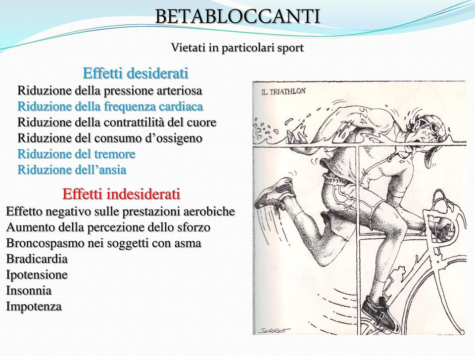 dell ansia Effetti indesiderati Effetto negativo sulle prestazioni aerobiche Aumento della percezione dello