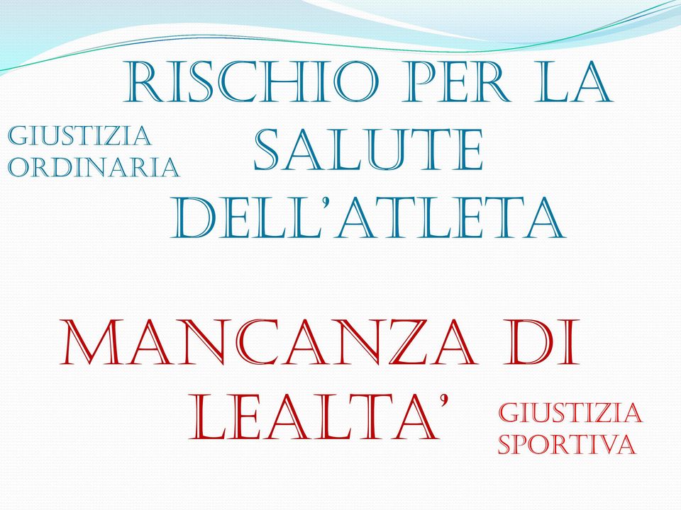 salute dell atleta